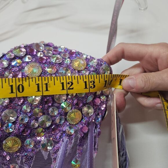 NWT Blush Prom Sequin Prom Dress Size 00 - Picture 9 of 12